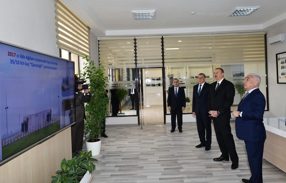 Ilham Aliyev launches substation in Saatli district (PHOTO)