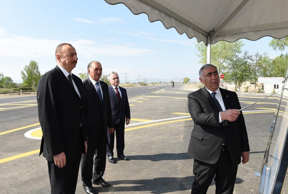 President Aliyev opened Salahli-Balchili-Aghgiragli-Varvara-Jirdakhan highway in Yevlakh (PHOTO)