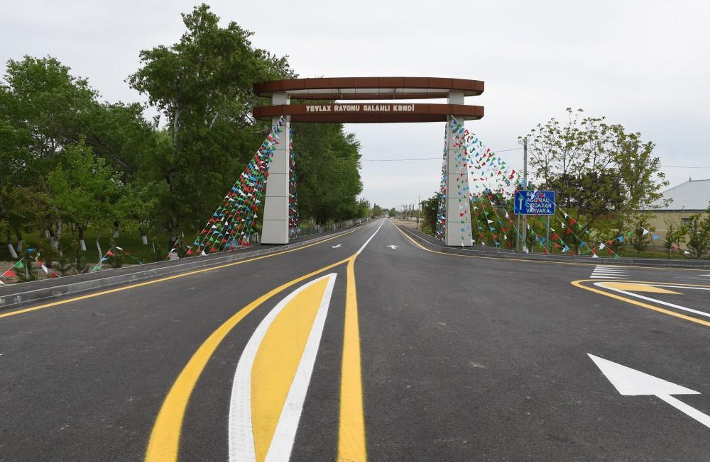 President Aliyev opened Salahli-Balchili-Aghgiragli-Varvara-Jirdakhan highway in Yevlakh (PHOTO)