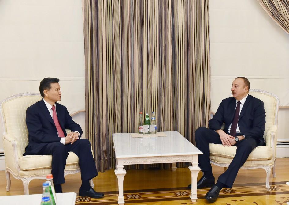 President Ilham Aliyev receives FIDE president