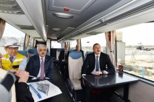 Ilham Aliyev views construction at carbamide plant in Sumgayit (PHOTO)