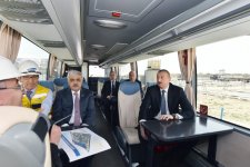 Ilham Aliyev views construction at carbamide plant in Sumgayit (PHOTO)