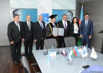 FIG President receives honorary doctorate from Azerbaijani university (PHOTO)