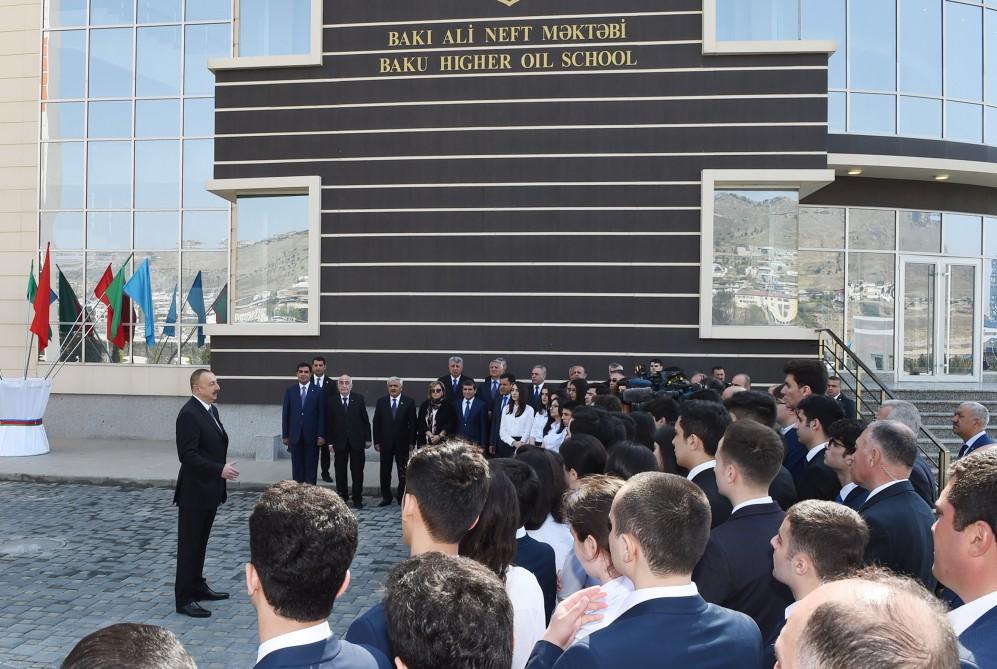 Ilham Aliyev inaugurates Baku Higher Oil School campus (PHOTO)