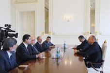 Ilham Aliyev meets delegation led by Turkish minister (PHOTO)