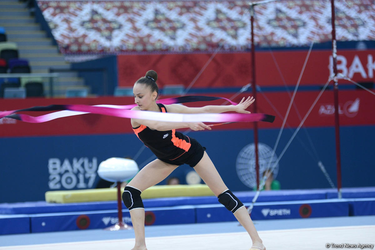 Baku 2017: Rhythmic gymnastics podium training kicks off (PHOTOS)