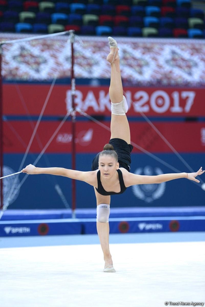 Baku 2017: Rhythmic gymnastics podium training kicks off (PHOTOS)