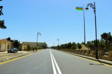 President Aliyev, his spouse attend opening of reconstructed street in Pirallahi (PHOTO)