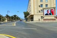 President Aliyev, his spouse attend opening of reconstructed street in Pirallahi (PHOTO)
