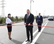President Aliyev, his spouse attend opening of reconstructed street in Pirallahi (PHOTO)