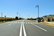 President Aliyev, his spouse attend opening of reconstructed street in Pirallahi (PHOTO)