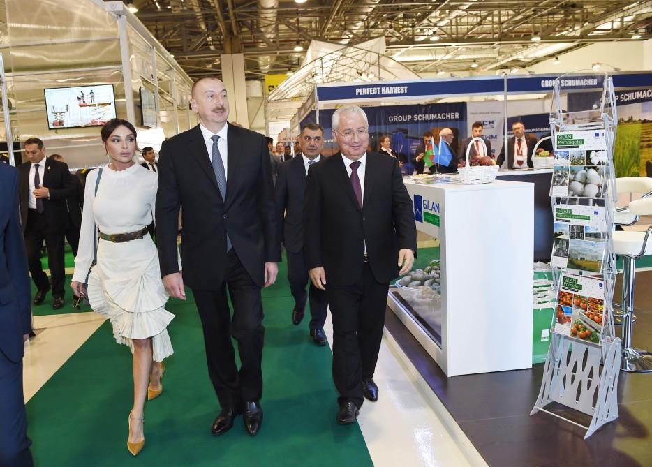 Azerbaijani president, first lady view World Food Azerbaijan, CaspianAgro exhibitions (PHOTO)