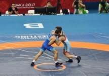 Baku 2017: Ilham Aliyev presents medals to Greco-Roman wrestling winners (VIDEO) (PHOTO)
