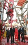Ilham Aliyev attends opening of drilling rig named after Heydar Aliyev (PHOTO)