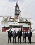 Ilham Aliyev attends opening of drilling rig named after Heydar Aliyev (PHOTO)