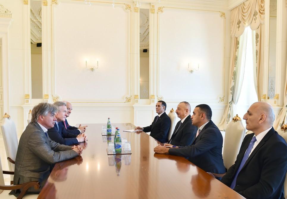 Ilham Aliyev meets president of French Association of Friends of Azerbaijan