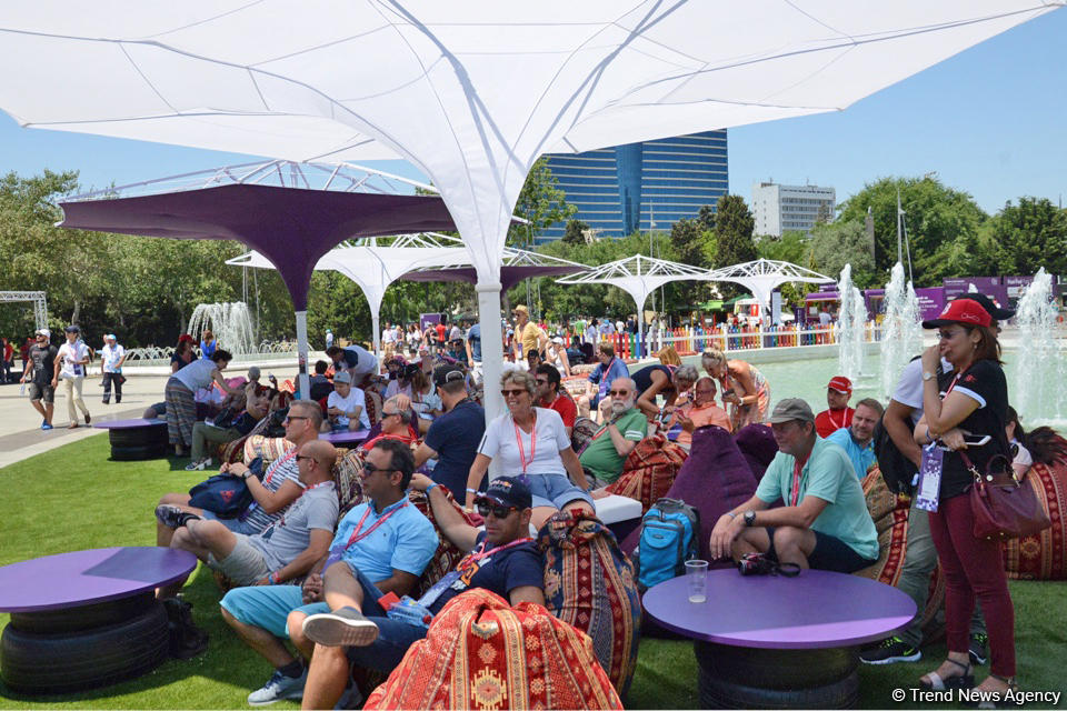 F1 Village entertainment zone in Baku as caught on camera