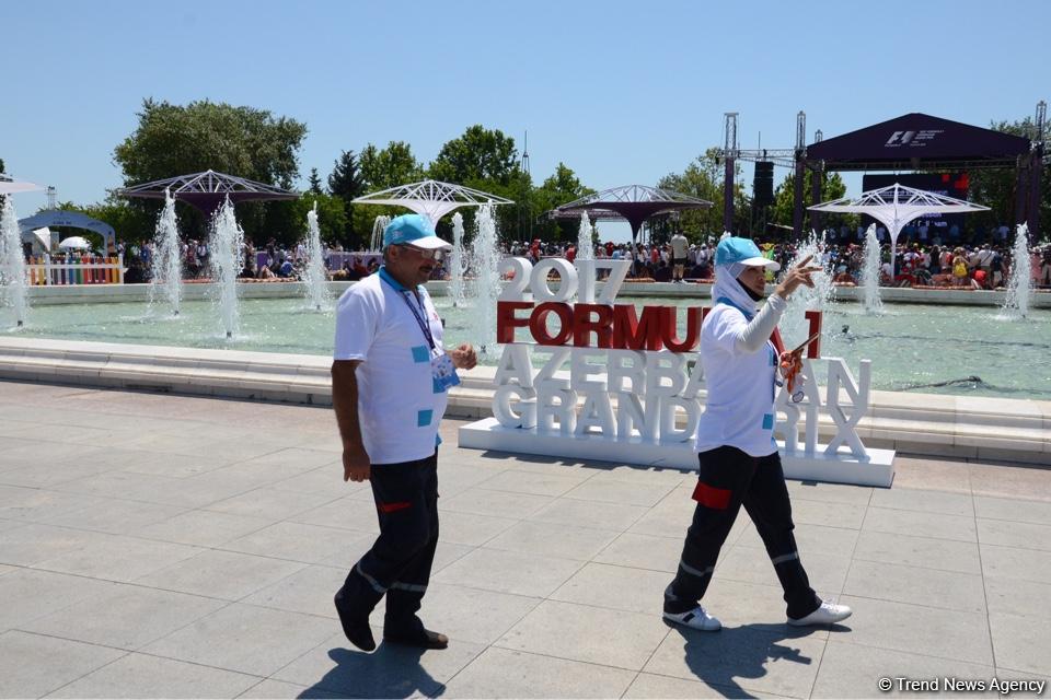 F1 Village entertainment zone in Baku as caught on camera