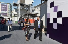 Ilham Aliyev and his spouse watch F1 Azerbaijan Grand Prix (PHOTO)