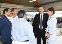 Ilham Aliyev and his spouse watch F1 Azerbaijan Grand Prix (PHOTO)