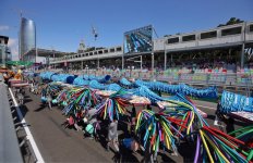 Ilham Aliyev and his spouse watch F1 Azerbaijan Grand Prix (PHOTO)
