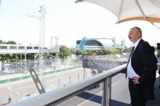 Ilham Aliyev and his spouse watch F1 Azerbaijan Grand Prix (PHOTO)