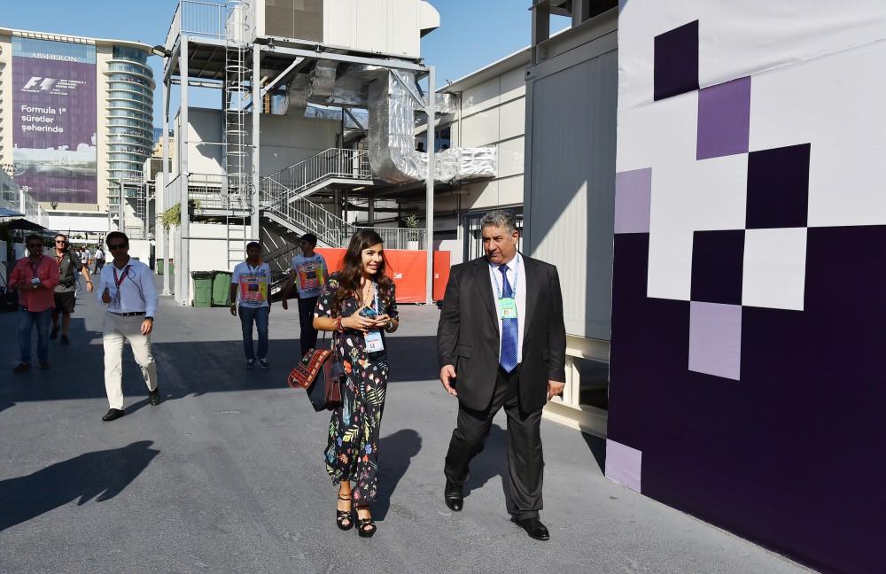 Ilham Aliyev and his spouse watch F1 Azerbaijan Grand Prix (PHOTO)
