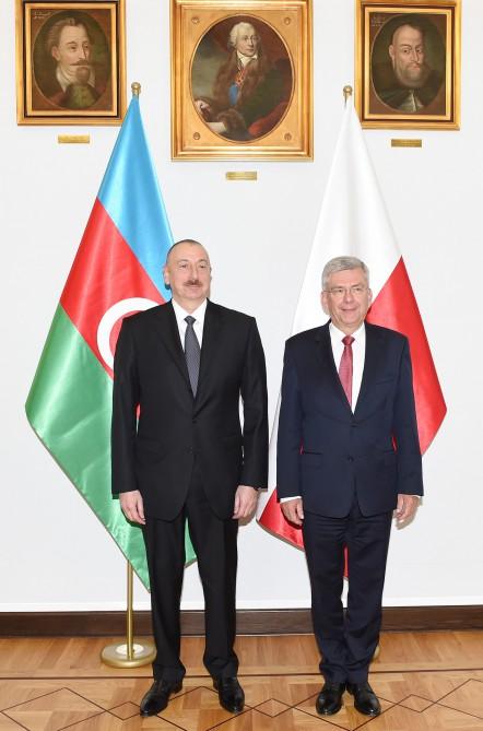 President Aliyev met with Marshal of Polish Senate (PHOTO)