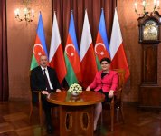 Ilham Aliyev meets Polish PM in Warsaw (PHOTO, UPDATE)
