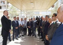 Ilham Aliyev views newly built park in Yasamal district  (PHOTO)