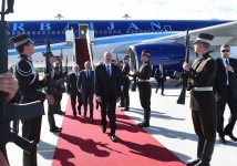 President Ilham Aliyev arrived in Latvia for official visit