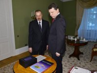 Official welcome ceremony held for Ilham Aliyev in Riga (PHOTO)