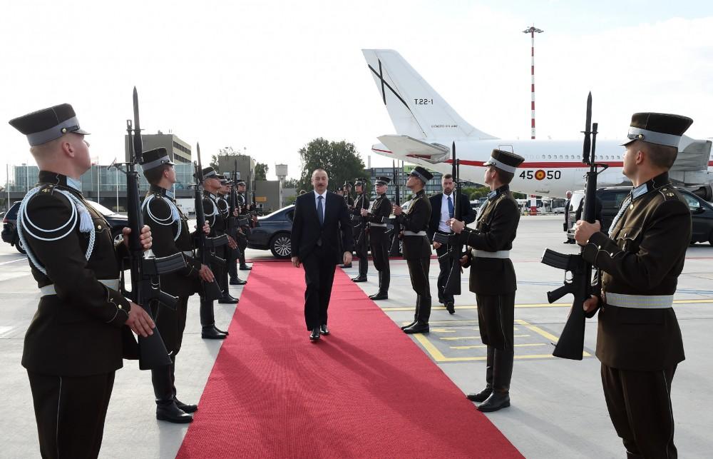 President Aliyev completes official visit to Latvia (PHOTO)