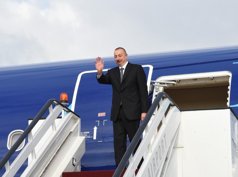 President Aliyev completes official visit to Latvia (PHOTO)