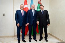 Azerbaijani, Turkmen, Turkish FMs mull preparation for summit of presidents (PHOTO)