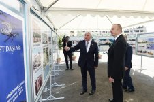 President Aliyev views plans of work to be done in Pirallahi (PHOTO)