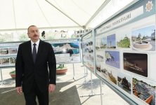 President Aliyev views plans of work to be done in Pirallahi (PHOTO)