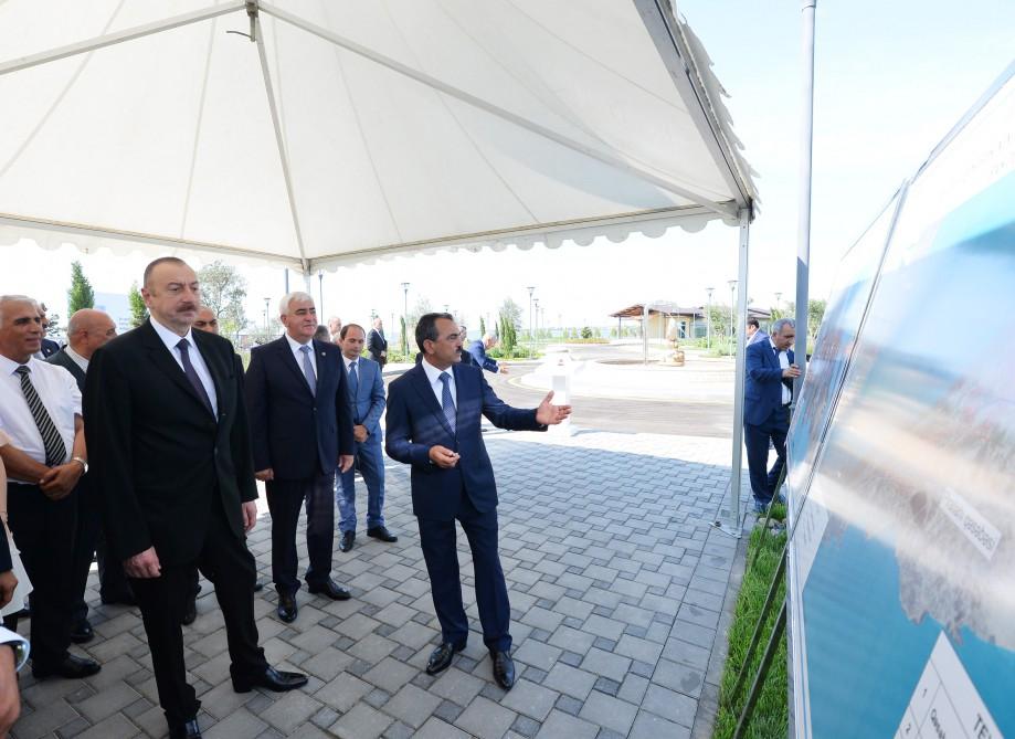 President Aliyev inaugurates drinking water supply project in Pirallahi (PHOTO)
