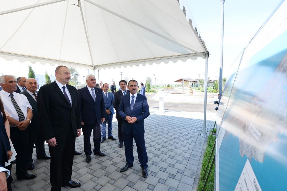 President Aliyev inaugurates drinking water supply project in Pirallahi (PHOTO)