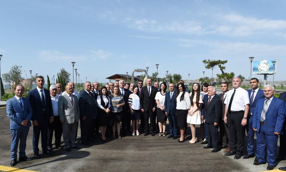 President Aliyev inaugurates drinking water supply project in Pirallahi (PHOTO)