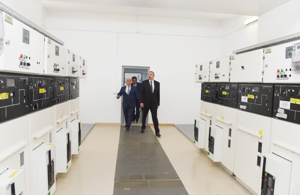 Ilham Aliyev launches Bahmatli electrical substation in Zagatala (PHOTO)