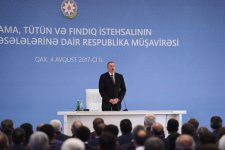Ilham Aliyev chairs conference on development of sericulture, tobacco, hazelnut production in Gakh (PHOTO)