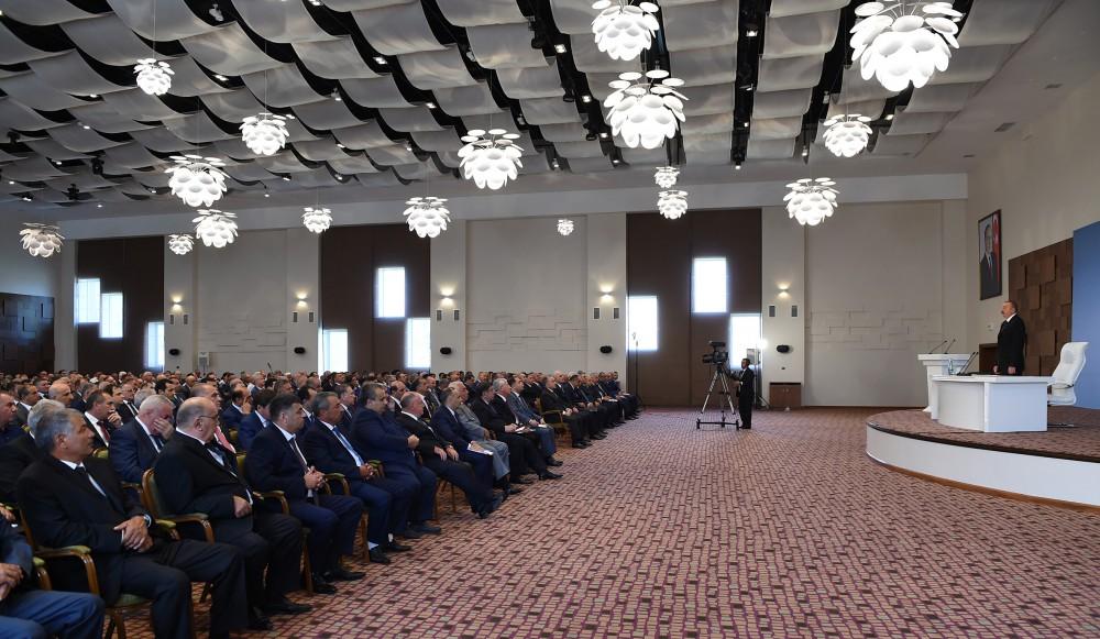 Ilham Aliyev chairs conference on development of sericulture, tobacco, hazelnut production in Gakh (PHOTO)