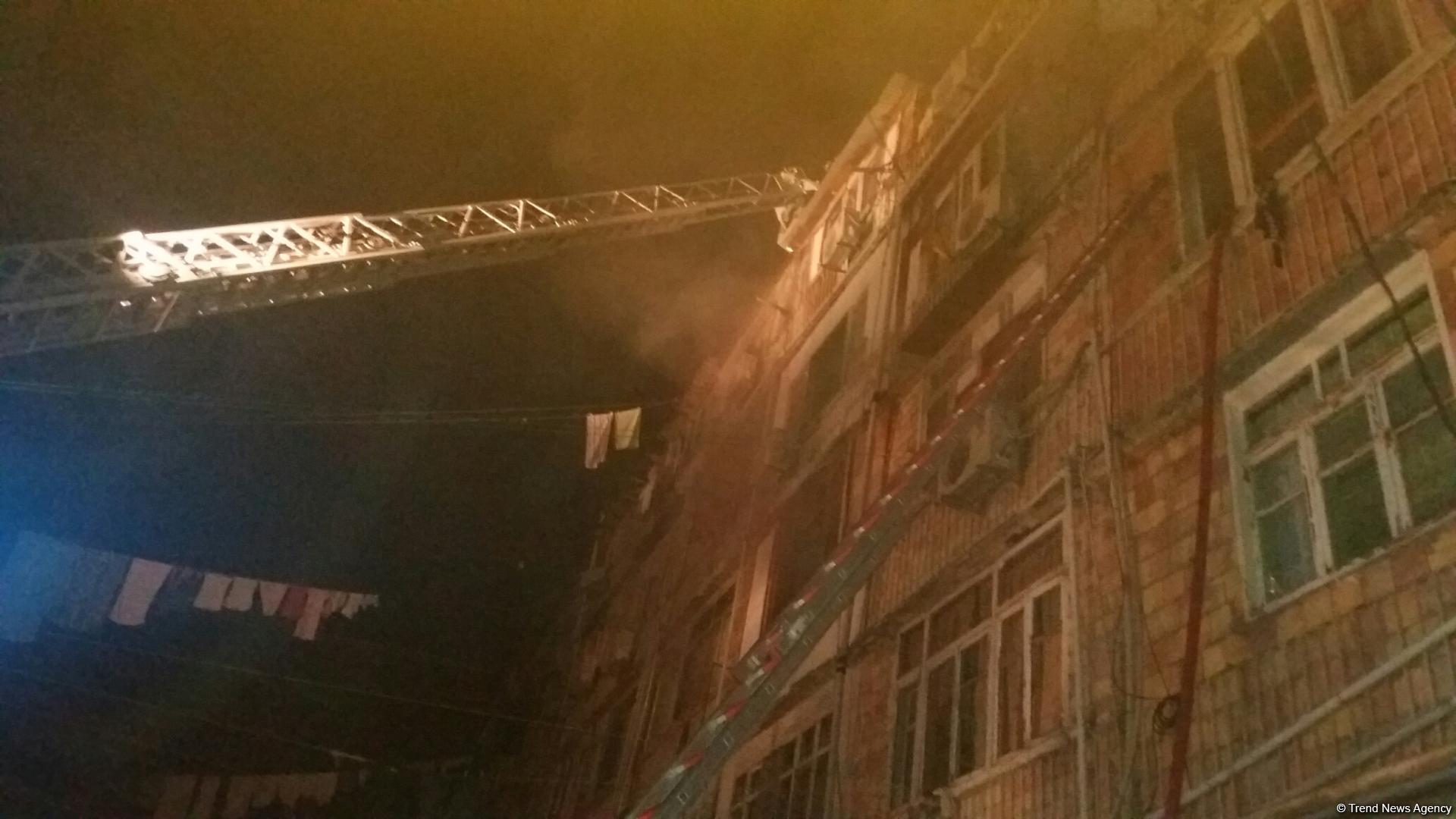 Fire in dormitory in Sumgayit, casualties reported (PHOTO)