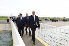 President Ilham Aliyev attends opening of Shamkir-Samukh-Goranboy main irrigation channel (PHOTO)