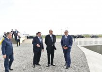 President Ilham Aliyev attends opening of Shamkir-Samukh-Goranboy main irrigation channel (PHOTO)