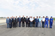 President Ilham Aliyev attends opening of Shamkir-Samukh-Goranboy main irrigation channel (PHOTO)