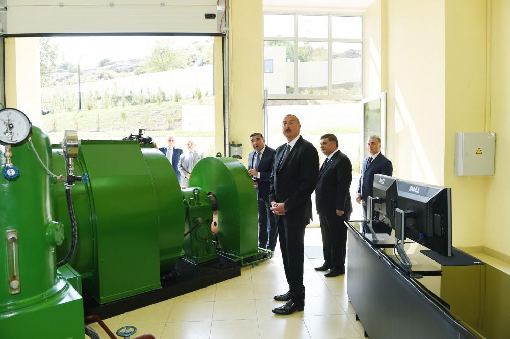Ilham Aliyev launches Chichakli hydroelectric power station after overhaul (PHOTO)