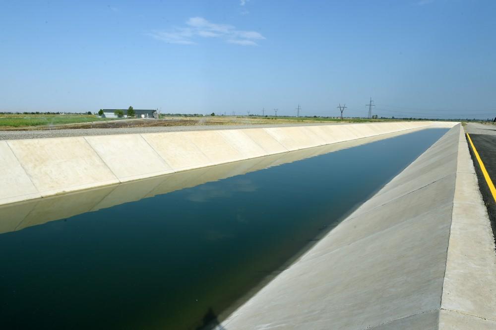 President Ilham Aliyev attends opening of Shamkir-Samukh-Goranboy main irrigation channel (PHOTO)