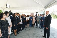 Ilham Aliyev attends launch of water supply, sewage systems in Jalilabad (PHOTO)